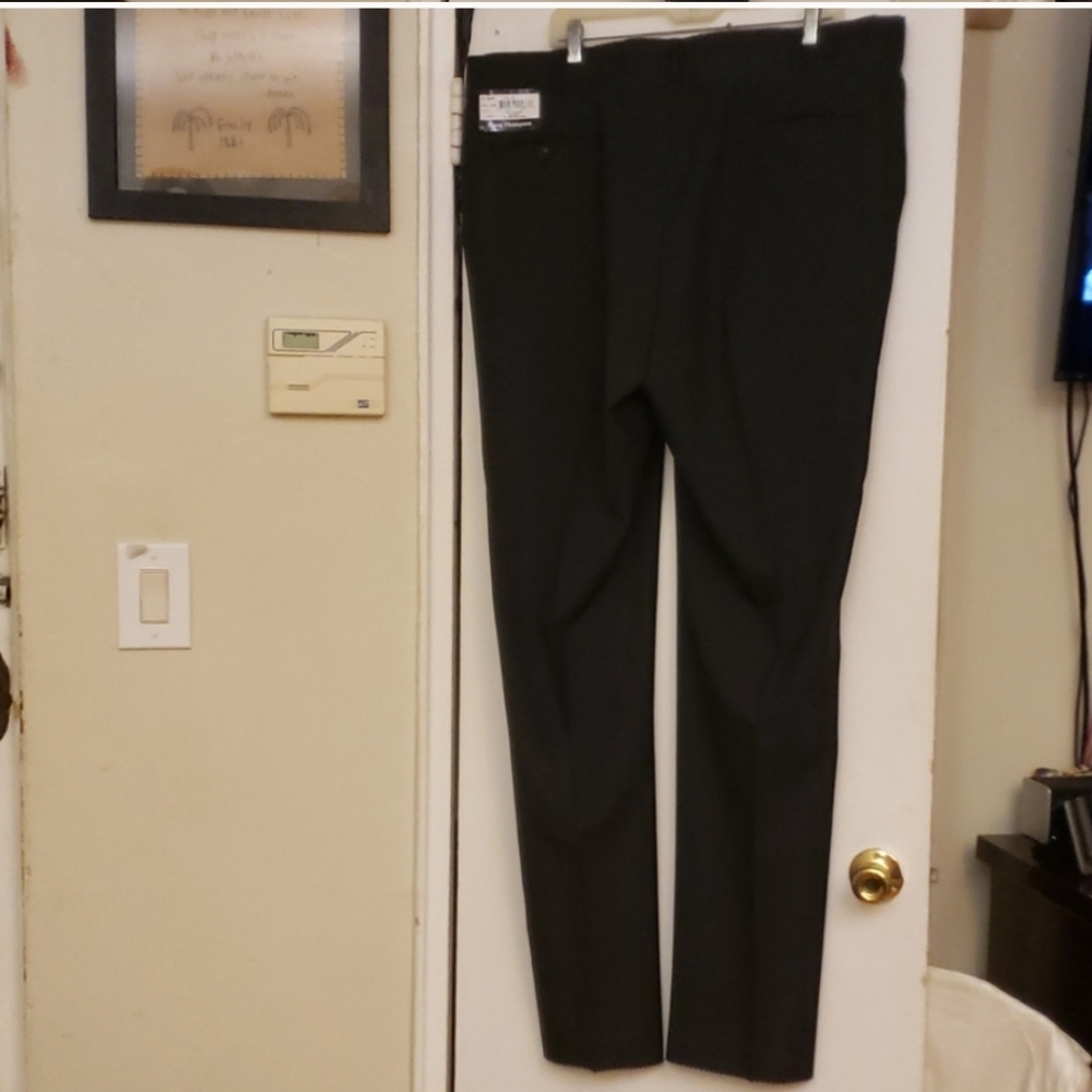 Norm Thompson Extension Flat Waistband Black Dress Pants SZ  42